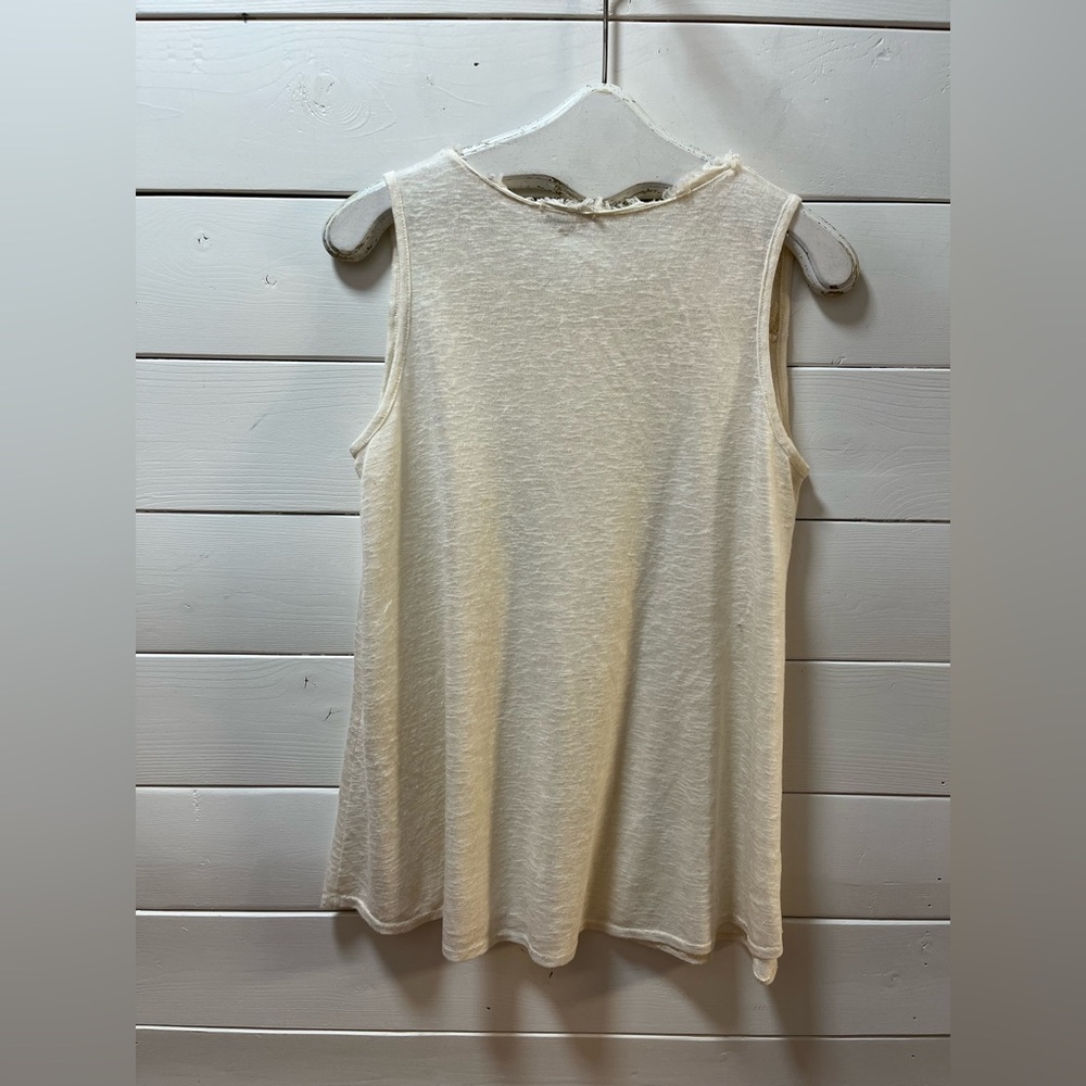 BELLAMBRA Cream Sleeveless Lace Detail Top Size M - Picture 7 of 11